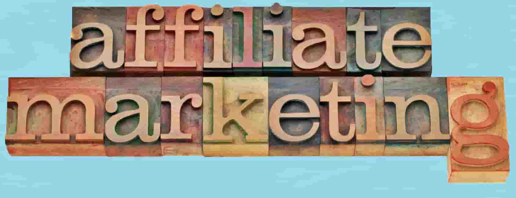 What is Affiliate Marketing in block letter with blue background What is Affiliate Marketing in block letter with blue background