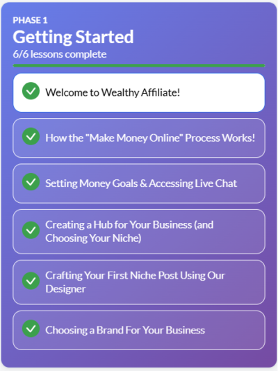 What Is the Best Way to Learn About Affiliate Marketing? (Beginner’s Guide for 2026) 2 Wealthy Affiliate Phase 1 core training lessons for beginners