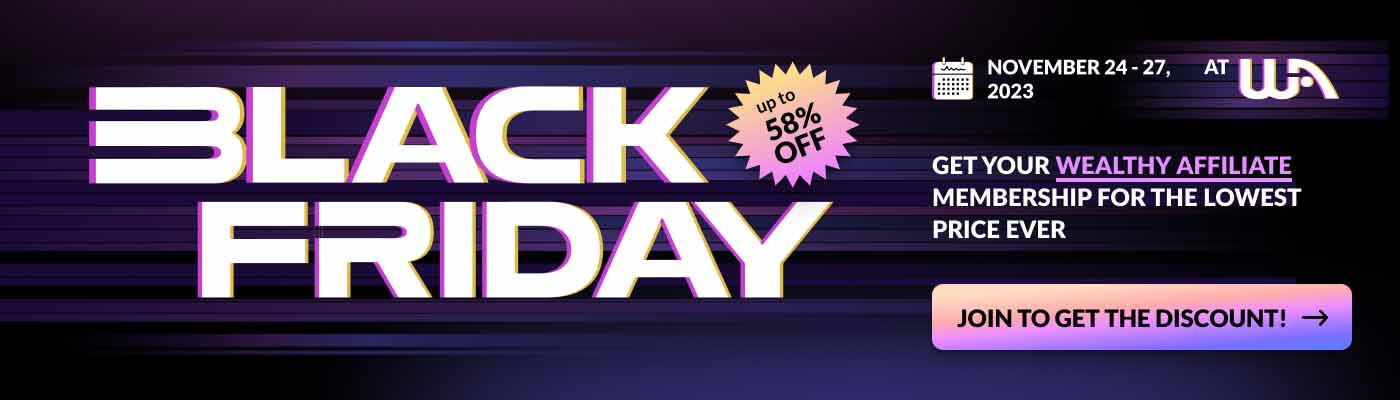 Black Friday Banner for Wealthy Affiliate 2023