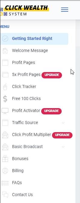 Dashboard for Click Wealth System Dashboard for Click Wealth System