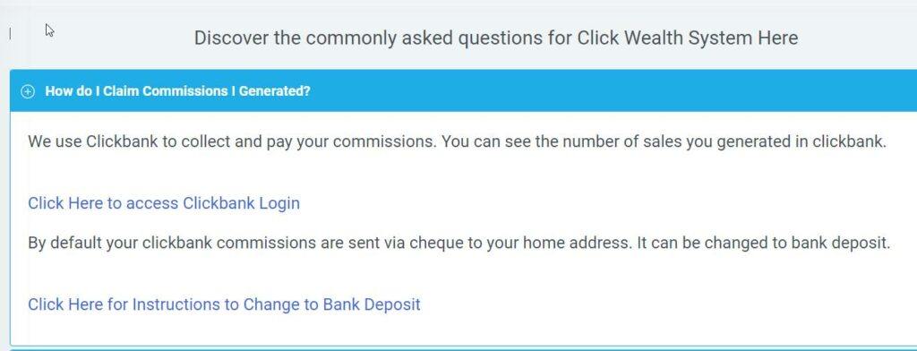 FAQ 1 For Click Wealth System FAQ 1 For Click Wealth System