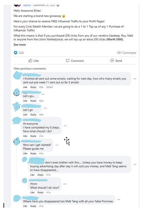 Members Not Happy with No communication with Matthew Tang Founder of Click Wealth system. Members Not Happy with No communication with Matthew Tang Founder of Click Wealth system.