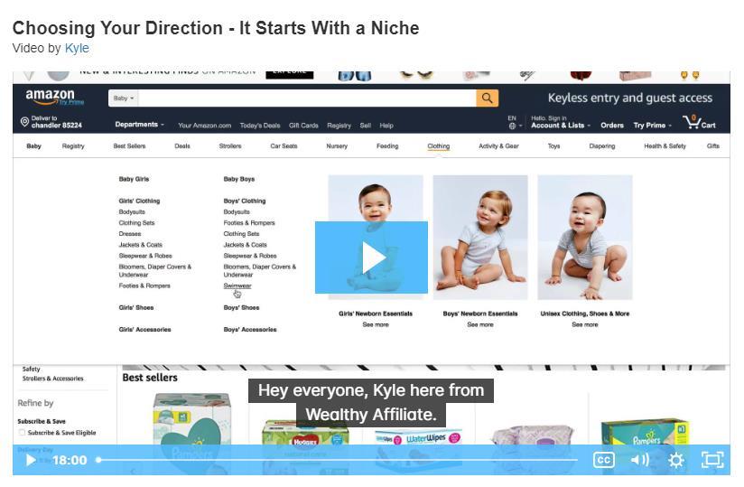 Page from Amazon with Babies and product. It all starts with a niche Page from Amazon with Babies and product. It all starts with a niche