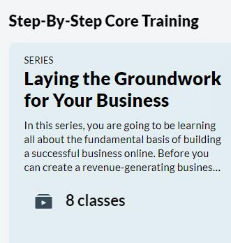 Step-By-Step Core Training in Laying the Groundwork for Your Business Step-By-Step Core Training in Laying the Groundwork for Your Business