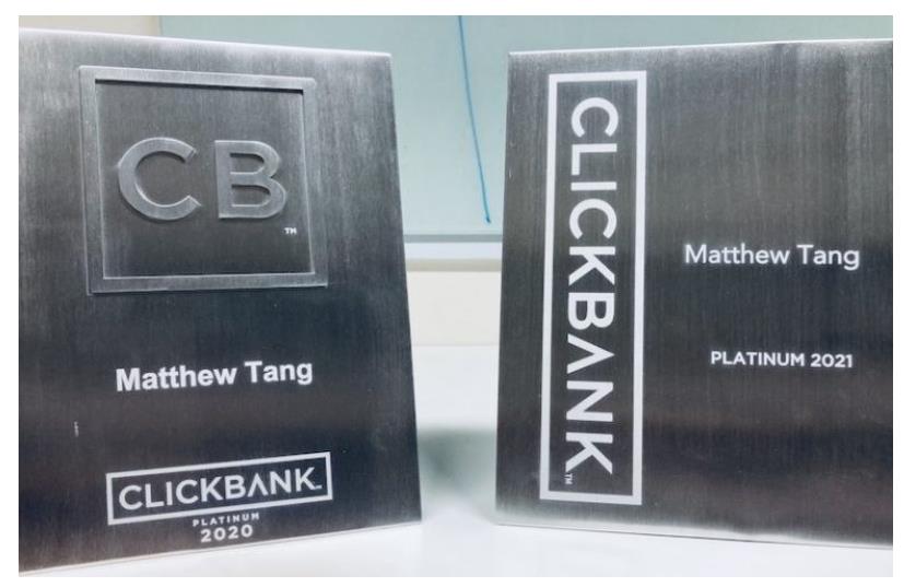 Matthew Tang ClickBank Awards 2020 & 2021 Matthew Tang ClickBank Awards 2020 & 2021