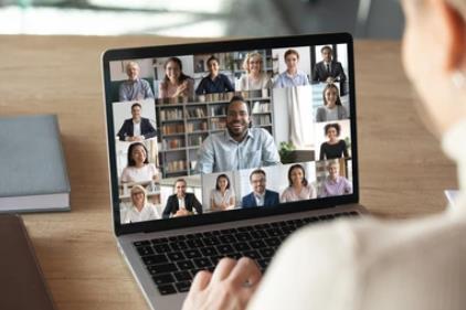 Affiliate marketing helps to Build Relationships Image of women connecting with other people via here laptop.