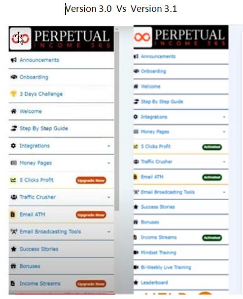 Difference between V 3.0 Vs 3.1 for Perpetual Income 365 Difference between V 3.0 Vs 3.1 for Perpetual Income 365