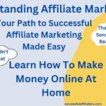 Image of Man and Woman thinking about Understanding Affiliate Marketing with light blue and yellow background