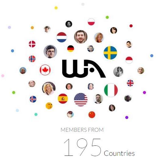 Support and Community from Wealthy Affiliate members worldwide Image of worldwide community members of Wealthy Affiliate showing faces and flags